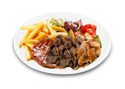 Mixed Grill Plate with Fries and Salad