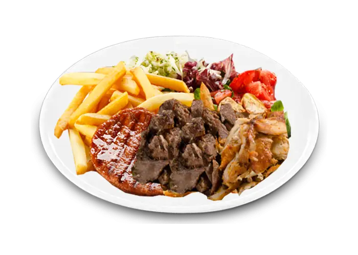 Mixed Grill Plate with Fries and Salad