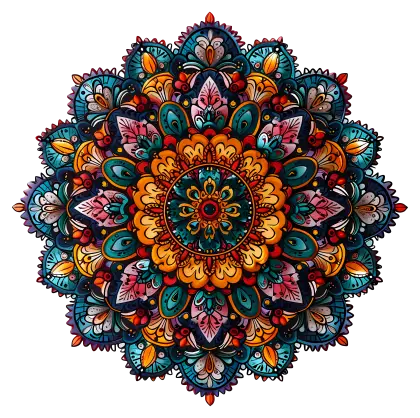 Intricate Mandala with Vivid Colors