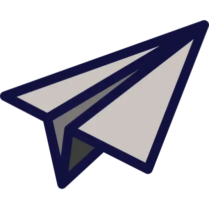 Minimalist Illustration of a Paper Plane