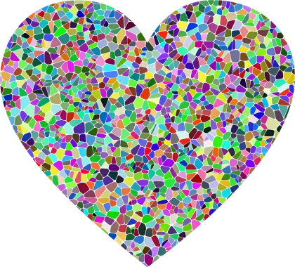 Colorful Mosaic Heart Design