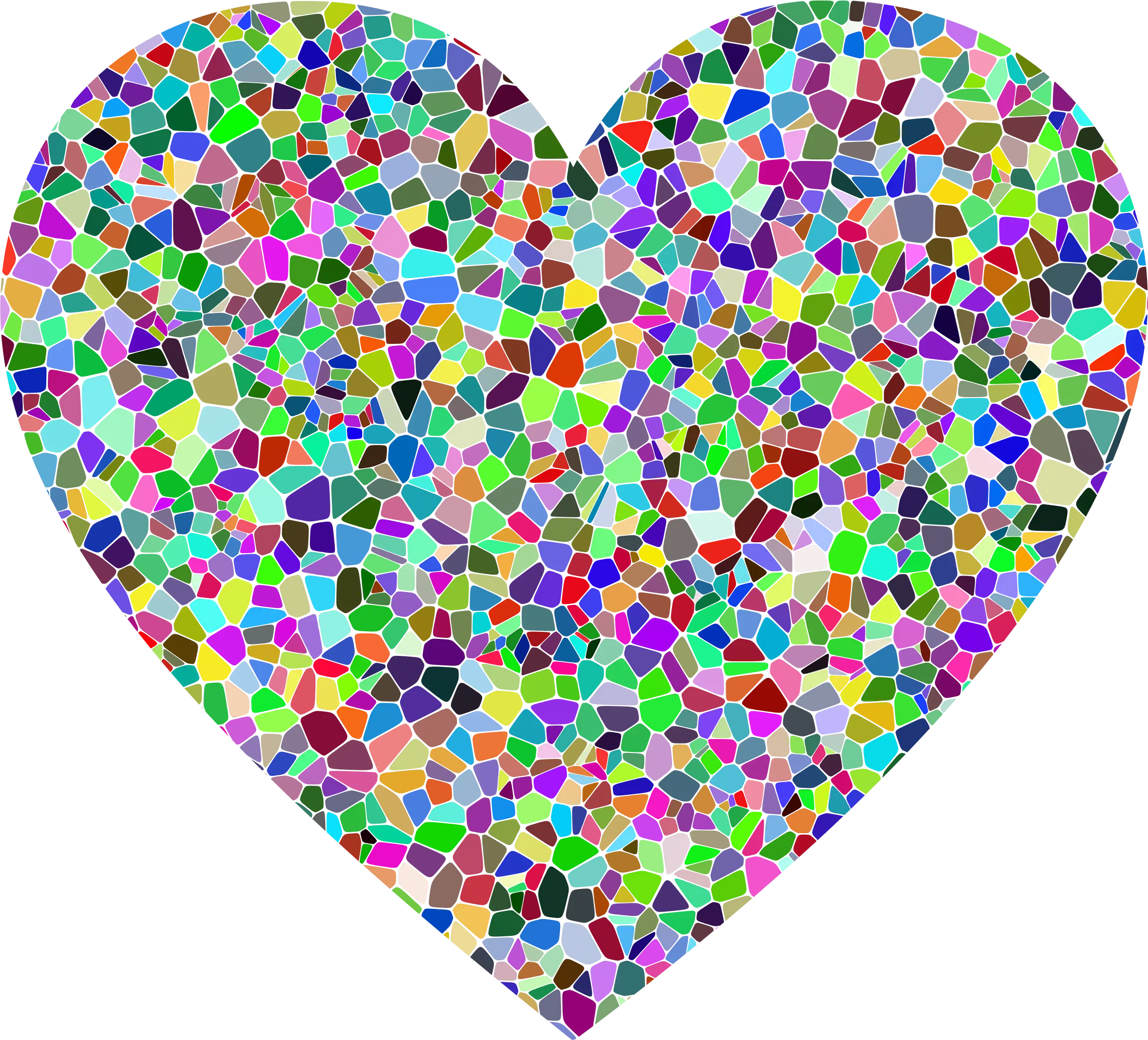 Colorful Mosaic Heart Design