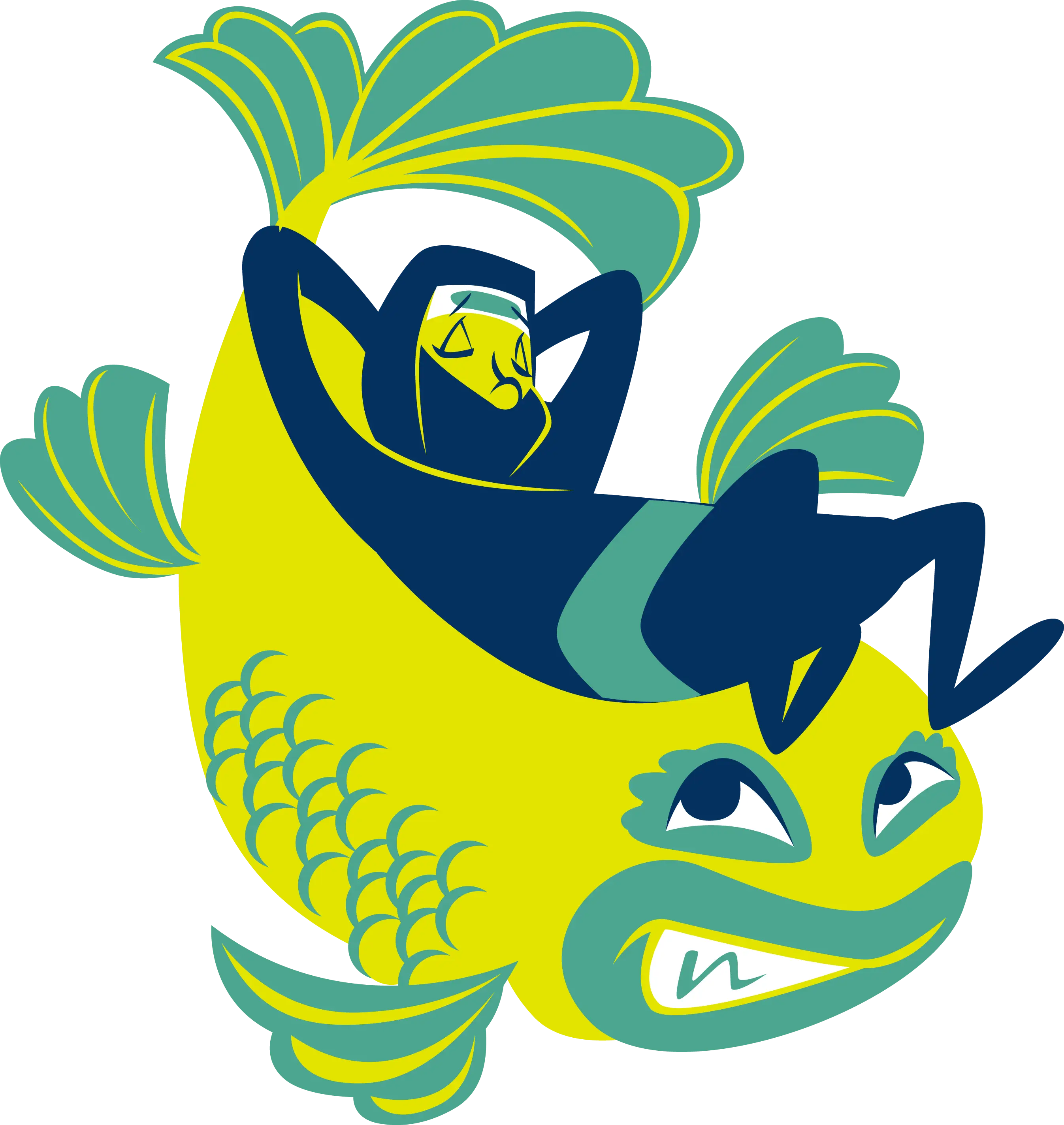 Ninja Relaxing on Fish
