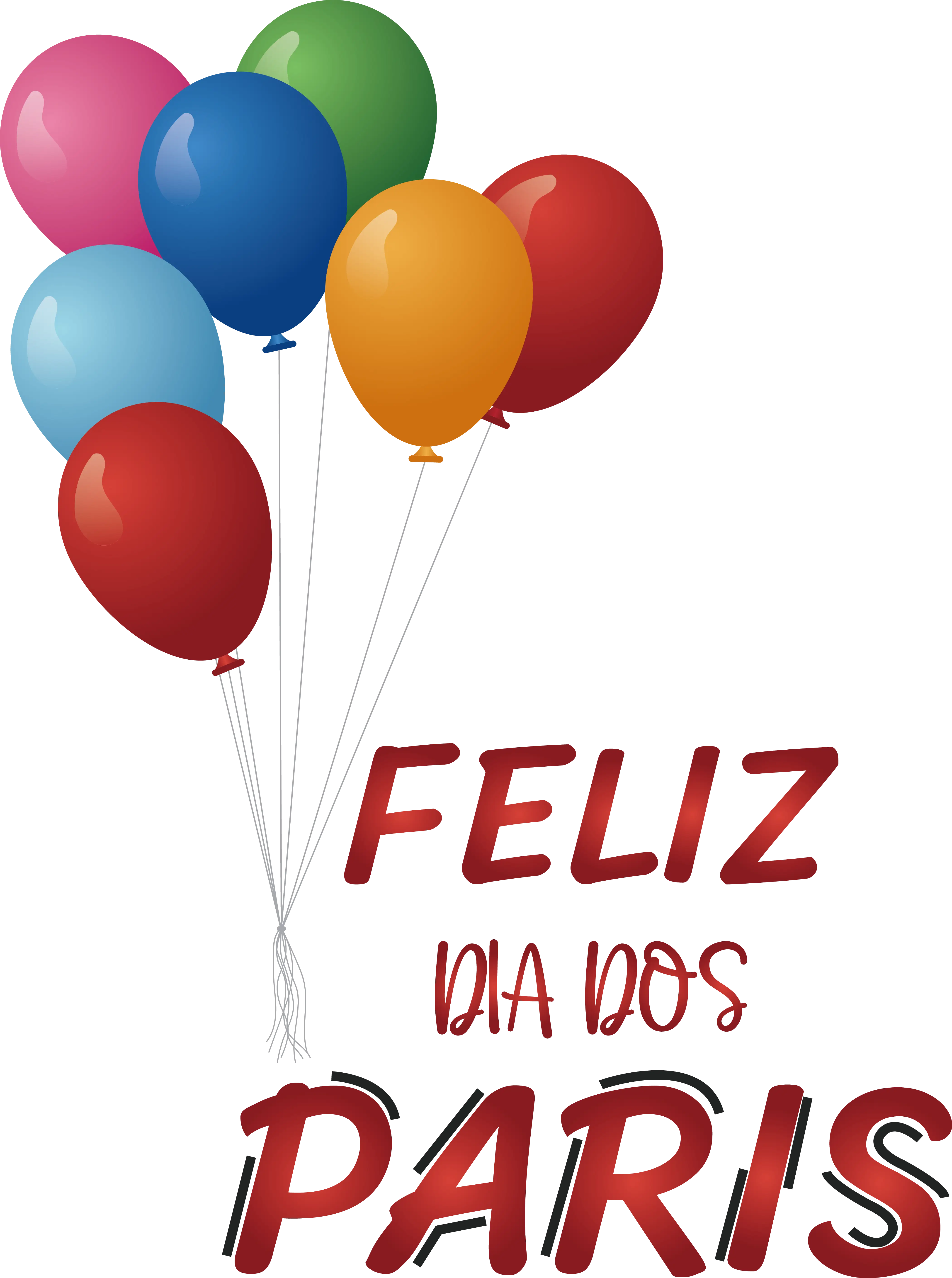 Balloons with Feliz Dia Dos Pais Greeting