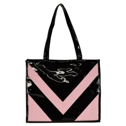 Stylish Black and Pink Handbag