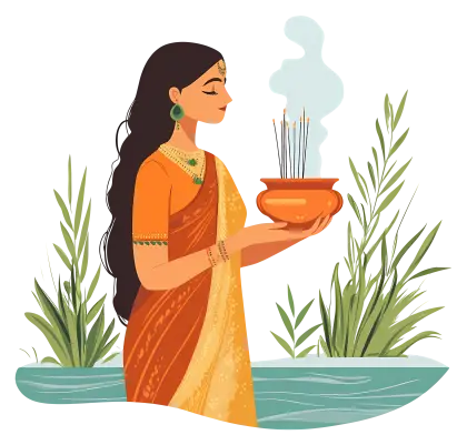 Traditional Woman with Incense