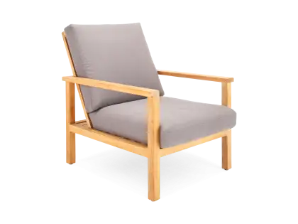 Wooden Armchair with Cushion