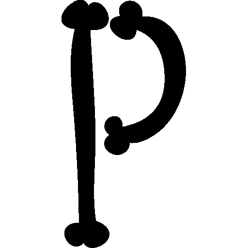 Simple Black Letter P Symbol