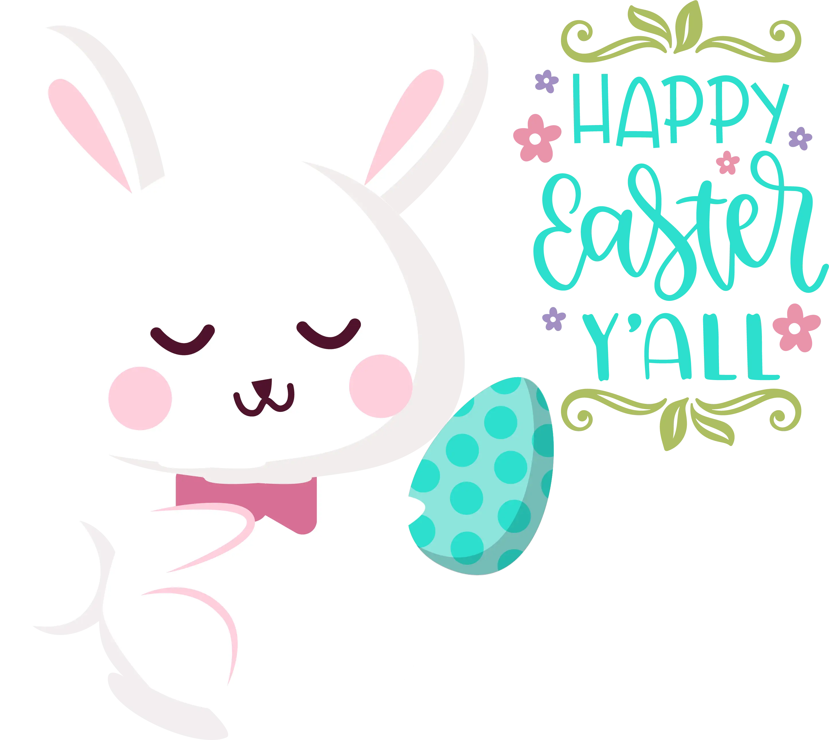 White Bunny Holding an Easter Egg for Holiday Fun