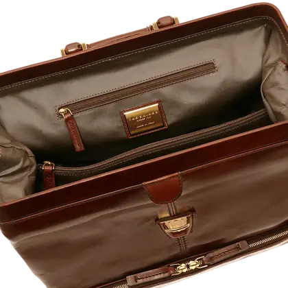 Open Leather Briefcase