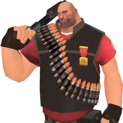 Cartoon Action Hero with Ammunition Belt
