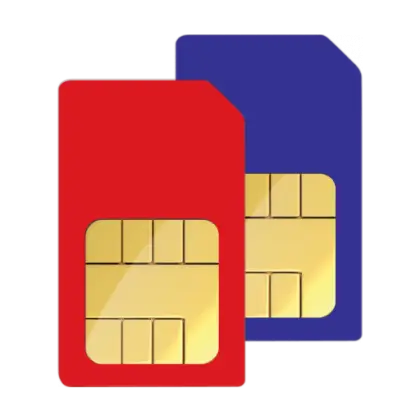 Red and Blue SIM Cards