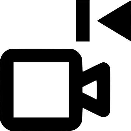 Video Camera Icon in Black