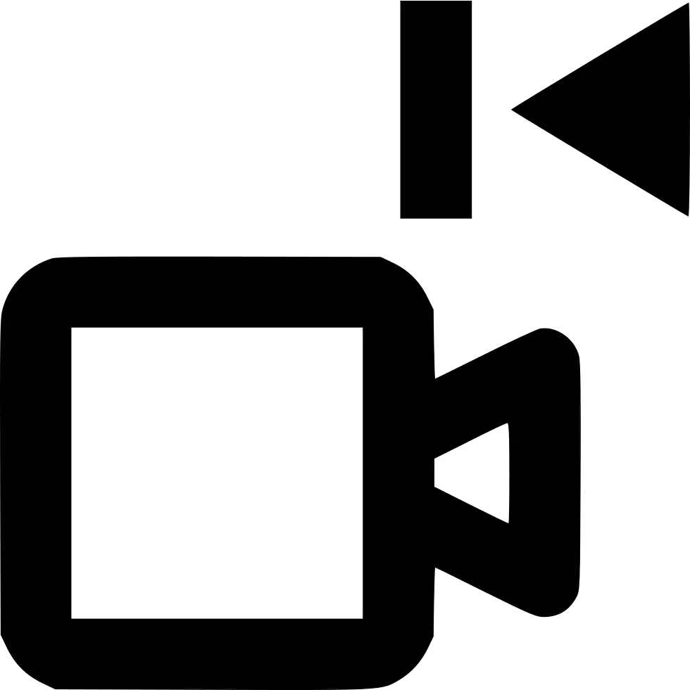 Video Camera Icon in Black