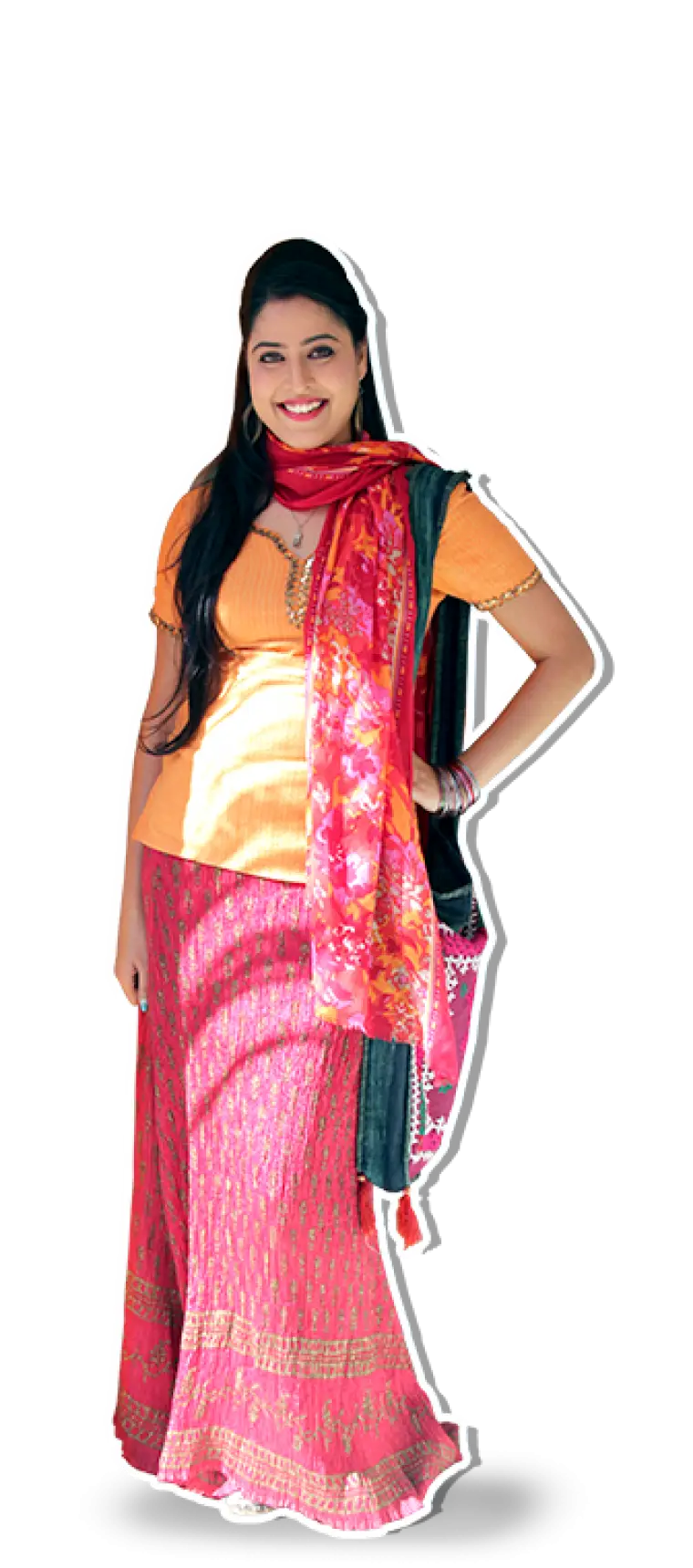 Smiling Woman in Traditional Dress