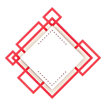 Red Geometric Frame Design