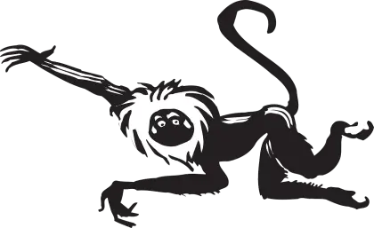 Swinging Monkey Illustration