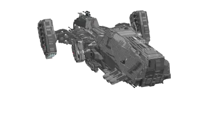 Gray Sci-fi Spaceship Model for Futuristic Designs