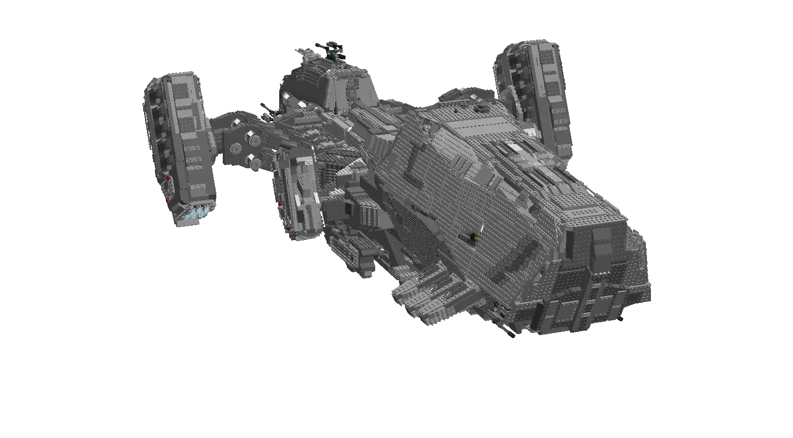 Gray Sci-fi Spaceship Model for Futuristic Designs