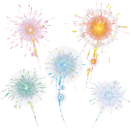 Colorful Sparklers Illustration