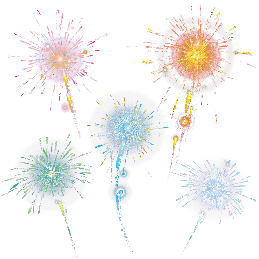 Colorful Sparklers Illustration