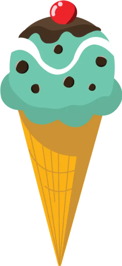 Mint Chocolate Chip Ice Cream Cone