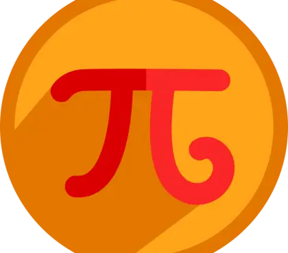 Pi Symbol on Golden Background