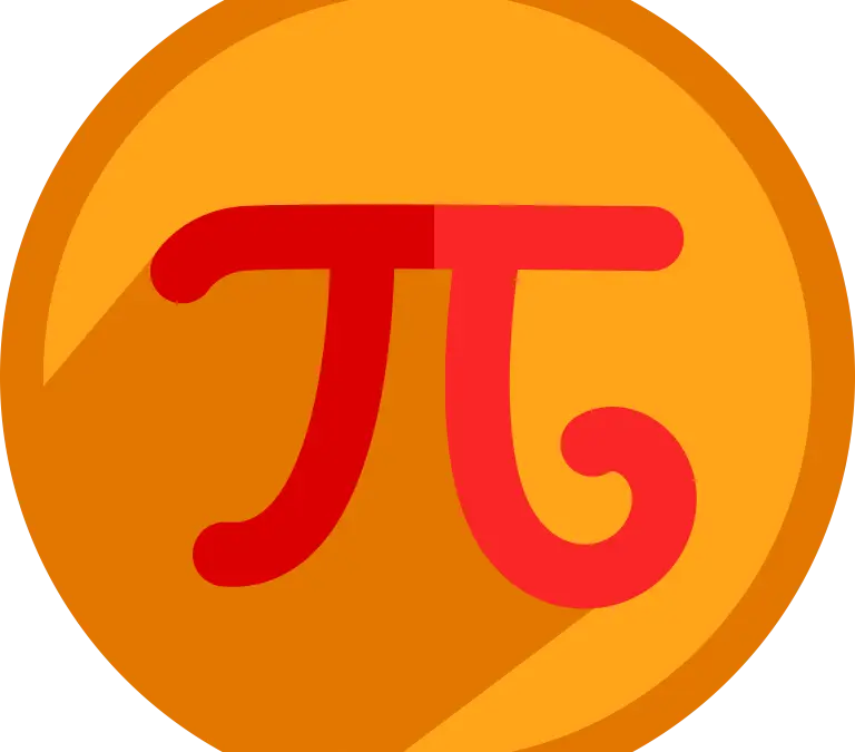 Pi Symbol on Golden Background