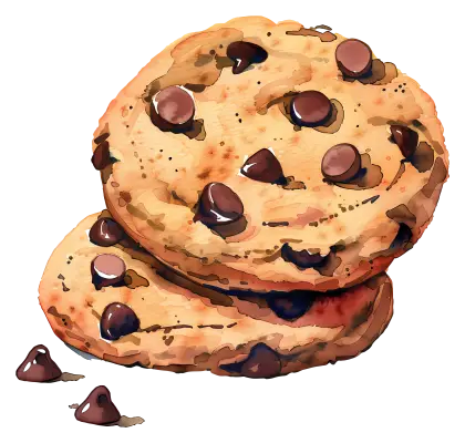 Delicious Chocolate Chip Cookies Illustration