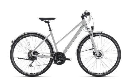 Stylish Silver Bicycle for Commuting or Leisure