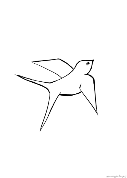 Minimalist Flying Bird