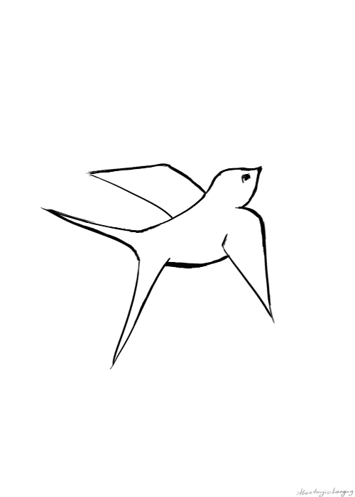 Minimalist Flying Bird