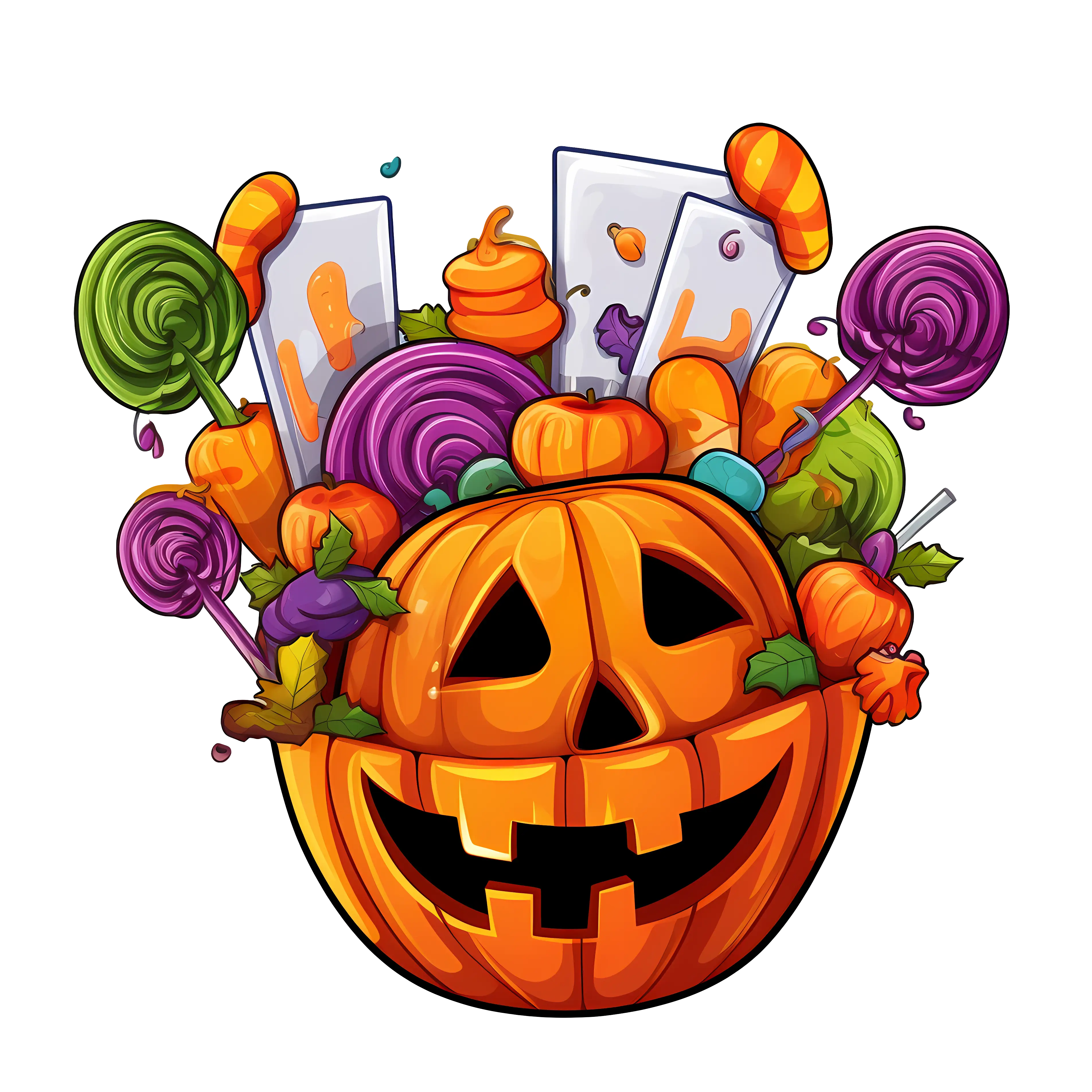 Halloween Pumpkin with Candy