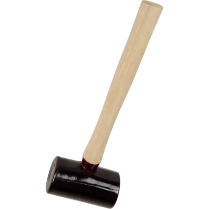 Rubber Mallet with Wood Handle