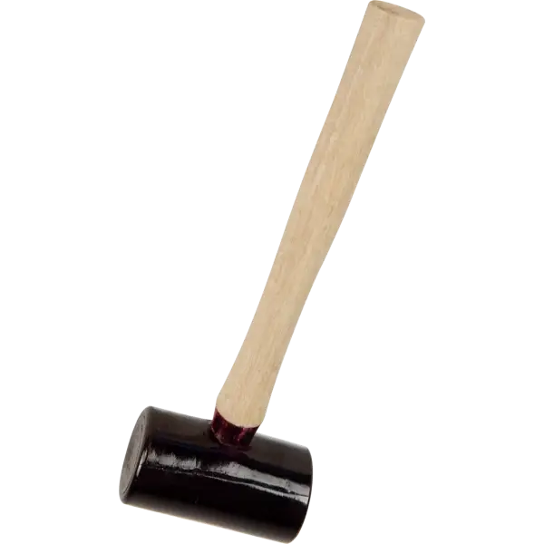 Rubber Mallet with Wood Handle