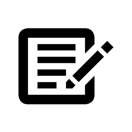 Writing Symbol with Pen and Paper