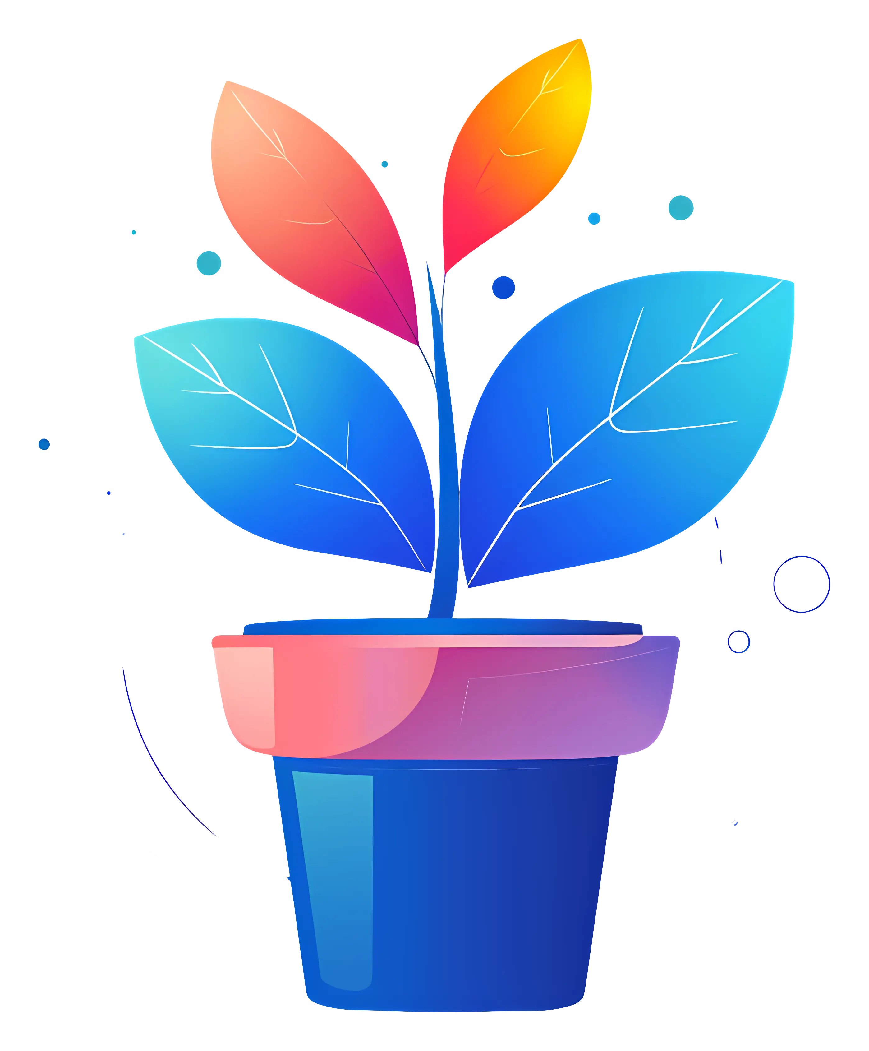 Colorful Potted Plant Illustration