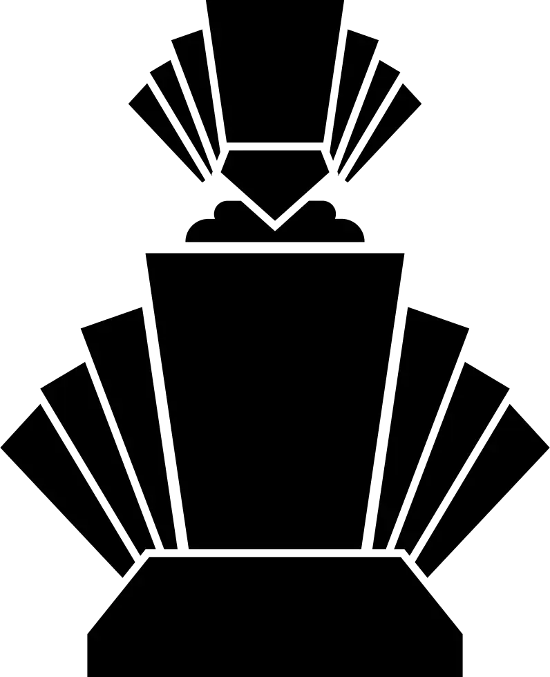 Art Deco Black Trophy Silhouette Logo