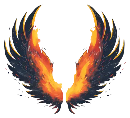 Fiery Wings Illustration