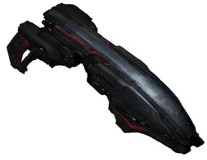 Black Futuristic Spaceship for Interstellar Adventures