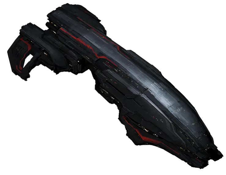 Black Futuristic Spaceship for Interstellar Adventures