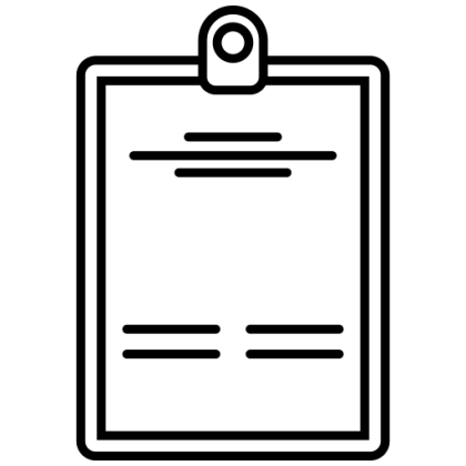 Clipboard Outline Icon for Tasks
