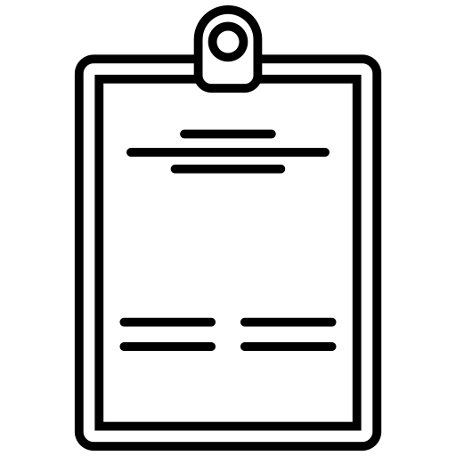 Clipboard Outline Icon for Tasks