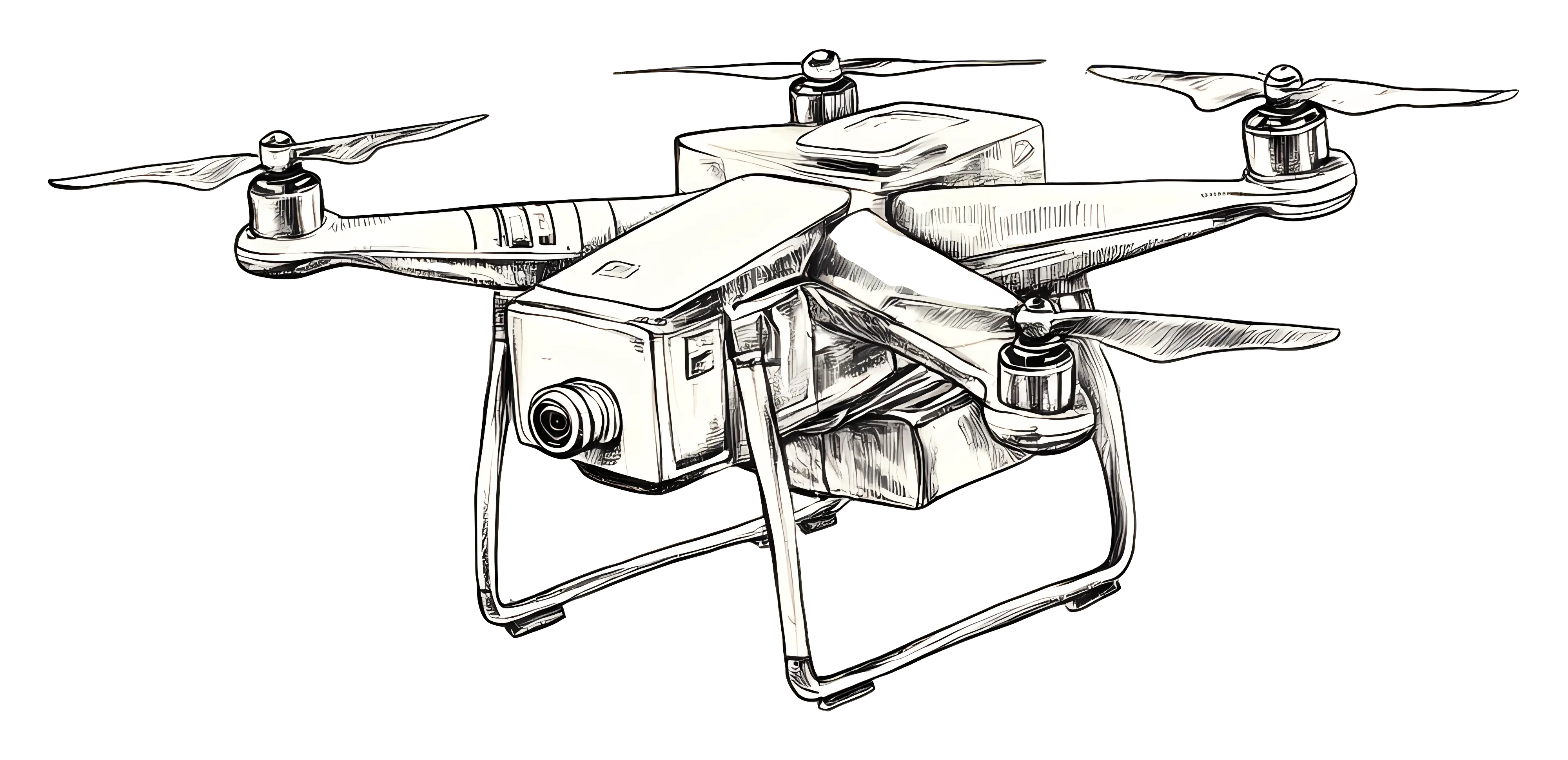 Drone Sketch Illustration