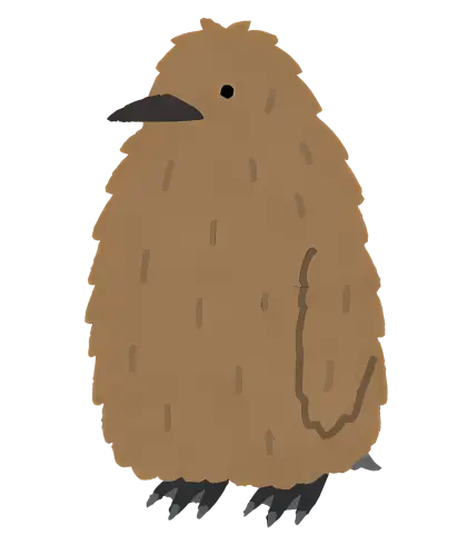 Cute Brown Bird Cartoon Illustration