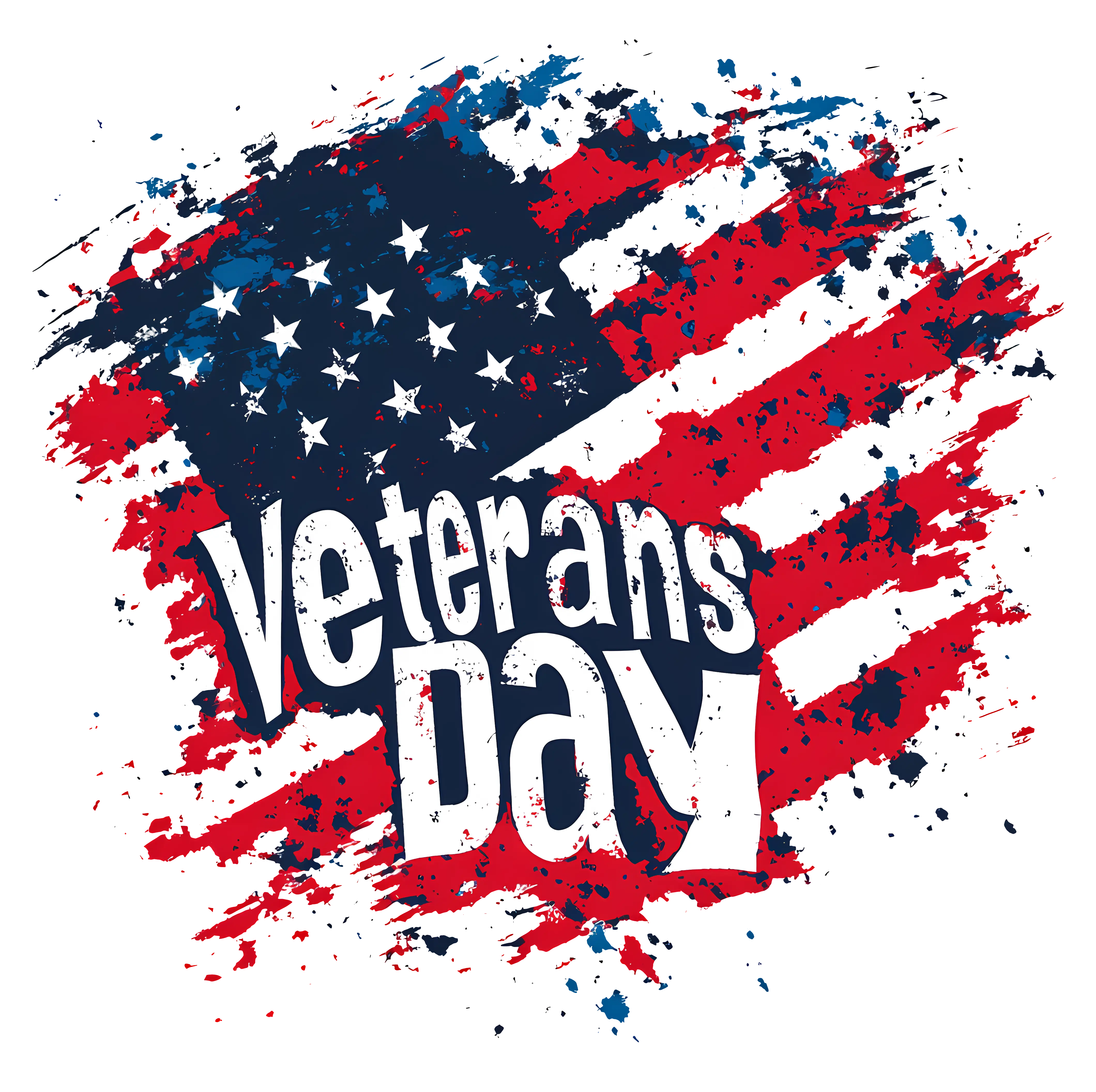 Veterans Day Artistic Flag Design