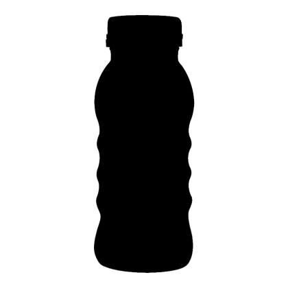 Black Bottle Silhouette Design