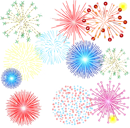 Colorful Fireworks Display