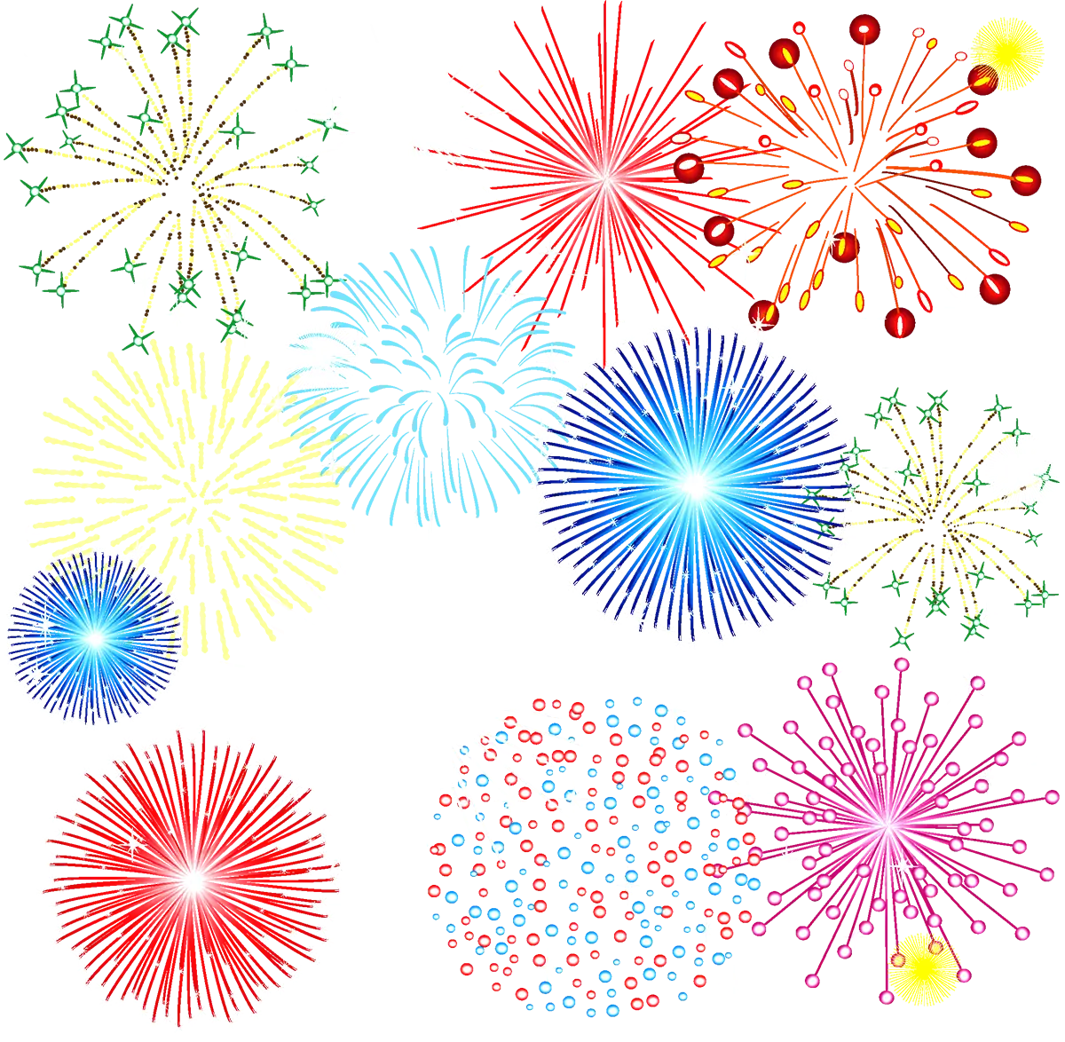 Colorful Fireworks Display