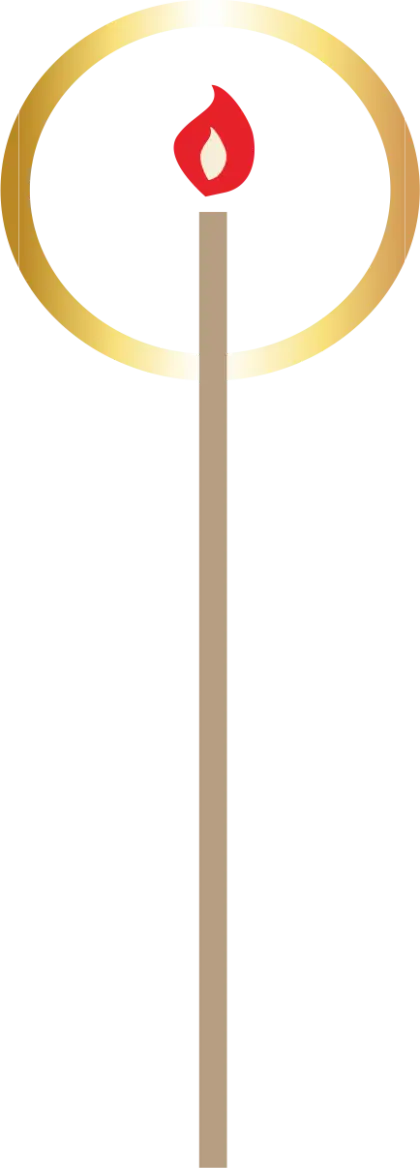 Burning Matchstick with Flame